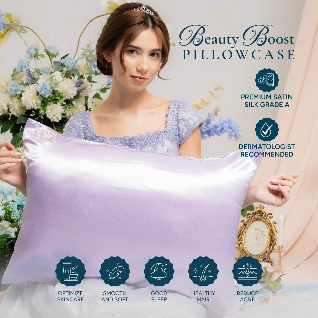Sarung Bantal PREMIUM Satin Silk Terli Beauty Satin Silk Pillowcase Adem Halus Anti Jerawat Beauty Boost Pillowcase