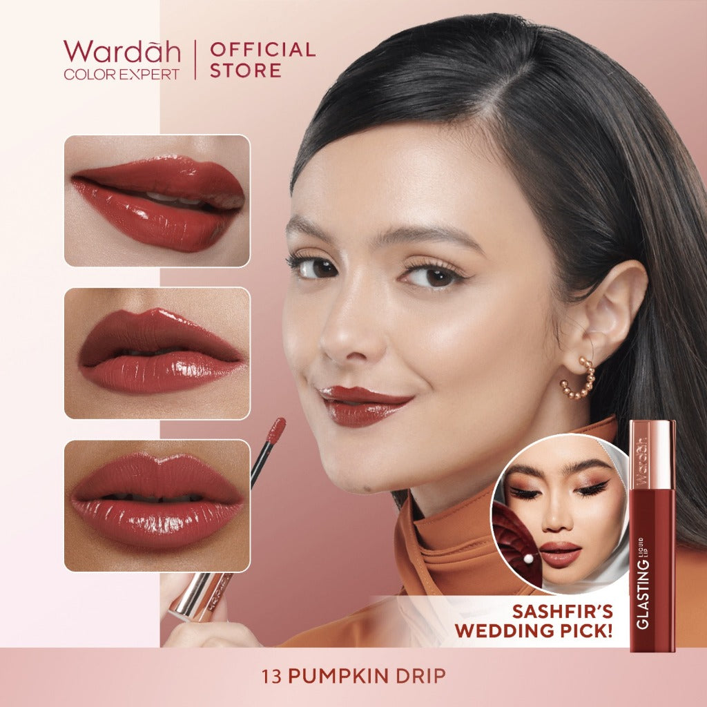 BEST SELLING! WARDAH Glasting Liquid Lip PINK POWER Lip Stain Lipgloss Lipstik Liptint Lip Matte Lipstick Lipcream Cleopatra Look Lip Cream Glossy Lip Longlasting Waterproof Tahan Lama Glaze Lip Makeup Two Tone Lip