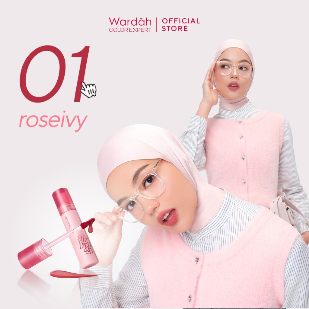 NEW! Wardah Airbrush Lip Tint - Soft-Blur Finish-Longlasting-Lightweight-Hydrates -Tahan Lama 24 Jam - Lip Stain - Lipgloss - Liptint - Lipstik - Lipcream - Lip Matte - Makeup