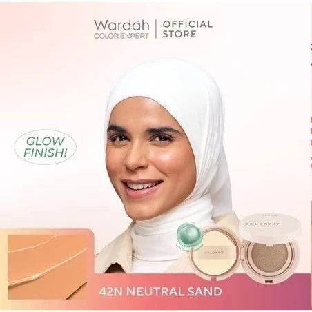 Wardah Colorfit Perfect Glow Cushion 15 g | Medium-High Coverage Hingga 12 Jam | Dengan SPF 40 PA