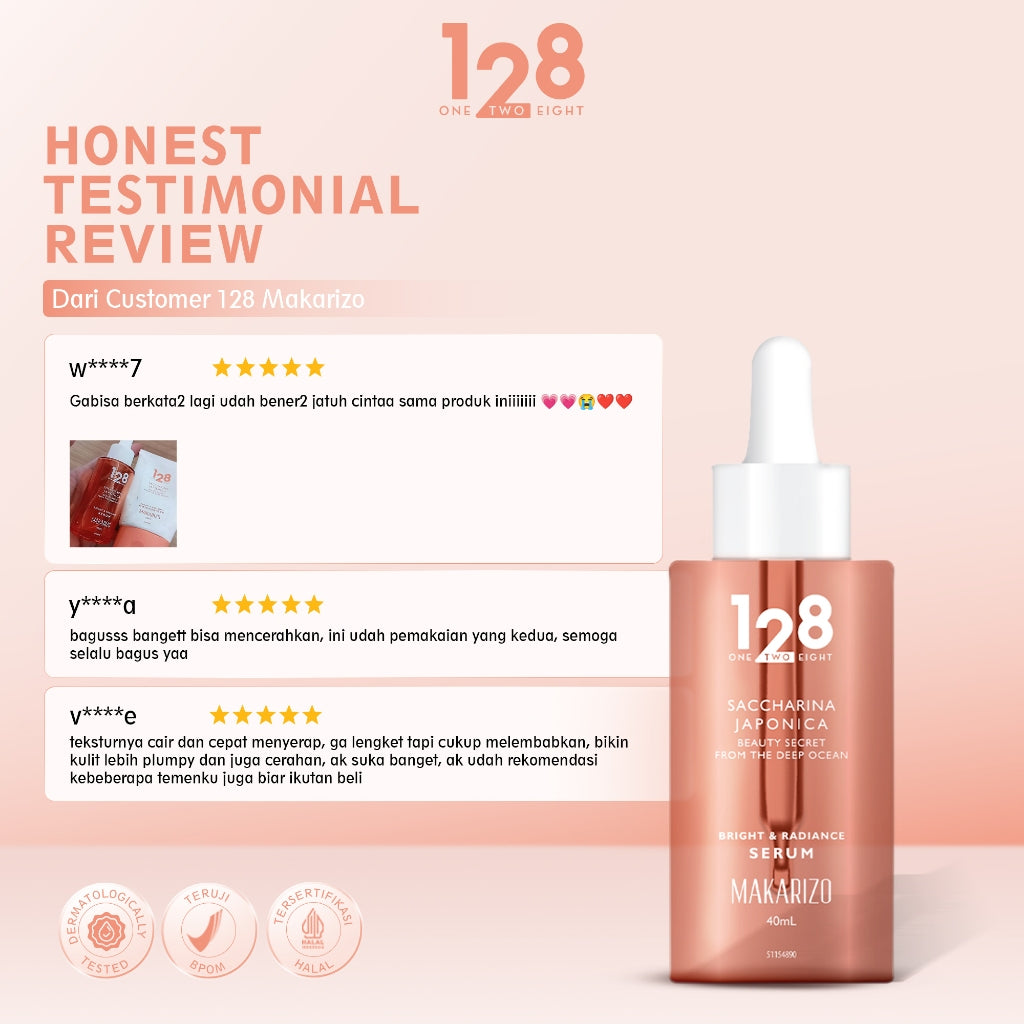 128 Saccharina Japonica Bright & Radiance Serum Bottle 40mL by Makarizo