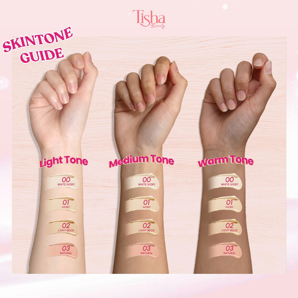 Tisha Beauty (Tissa Biani pick BUNDLE - Cushion White Ivory 00, Devotion Lip Cream 09 Peony Pink & Sparkle Clean Micellar Water)