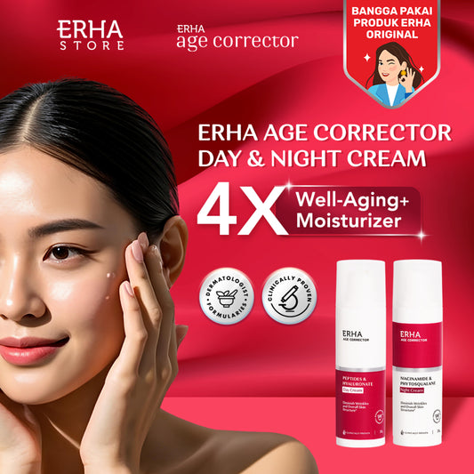 ERHA Bundle Age Corrector Day & Night Moisturizer 30g - Krim Anti Penuaan Pagi & Malam