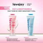 [BUNDLE DAY&NIGHT] Lavojoy Let It Glow Daily Shine Body Serum Instant Tone Up Delicate Rose with SPF 50 PA++++ & Body Serum Skin Brightening | Mencerahkan dan Melembabkan kulit |  Body Serum Siang dan Malam