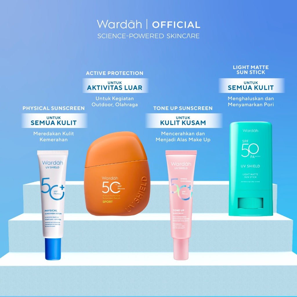 WARDAH UV Shield Hydrating Sunscreen All Series - SPF 35 SPF 50 - Skincare