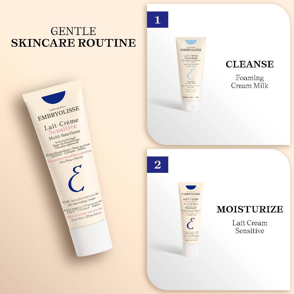 Embryolisse Lait-Creme Sensitive 30ml 7 IN 1 Pelembab Moisturizer Wajah Makeup Cleanser Remover Makeup Base Primer Masker Wajah