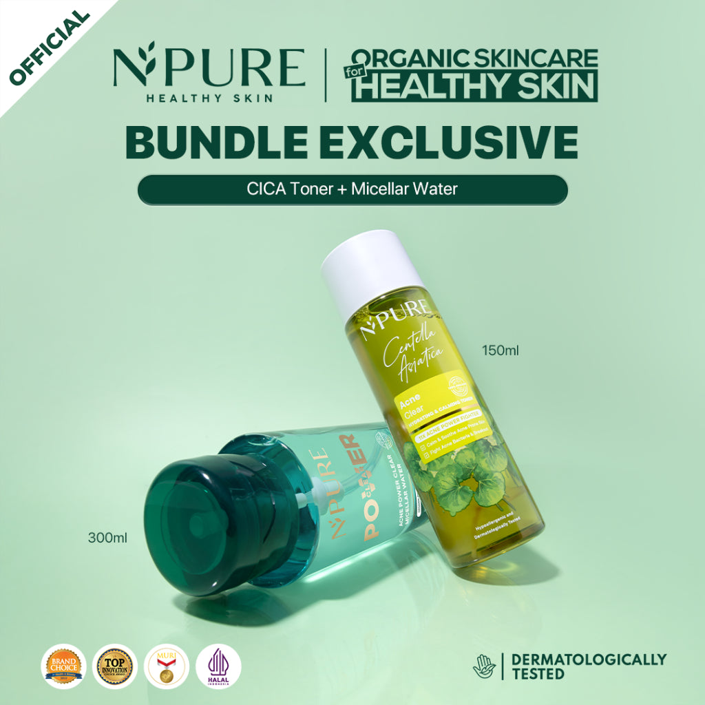 [Exclusive Creator] NPURE Bundling Cica Toner 150ml + NPURE Power Acne Micellar Water 300ml