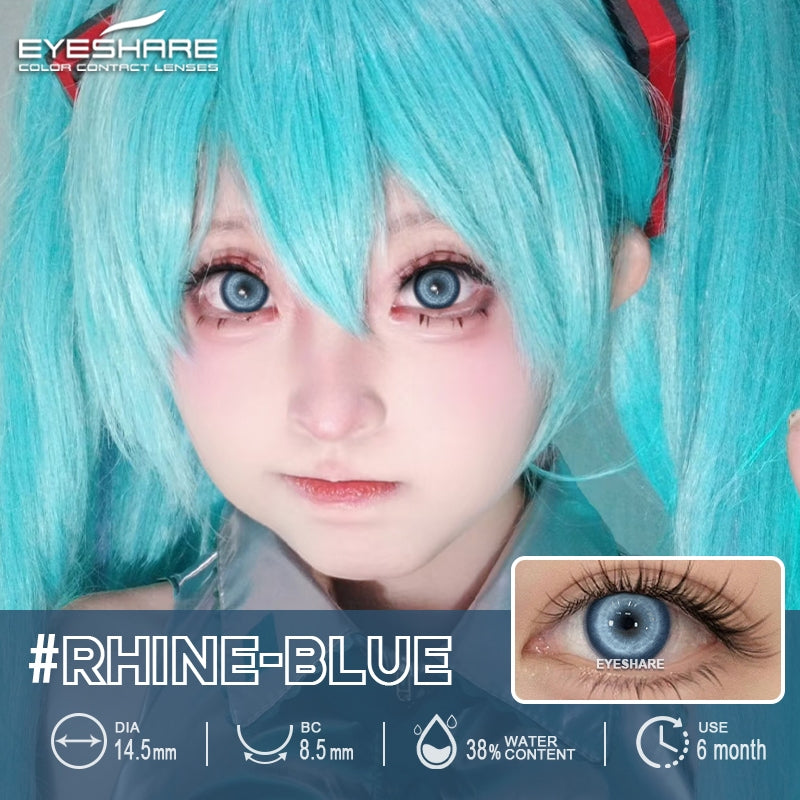 Eyeshare Softlens RHINE BLUE 14.5MM 1Pasang Lensa Kontak Big Eyes Cosplay Mata Halloween Softlen