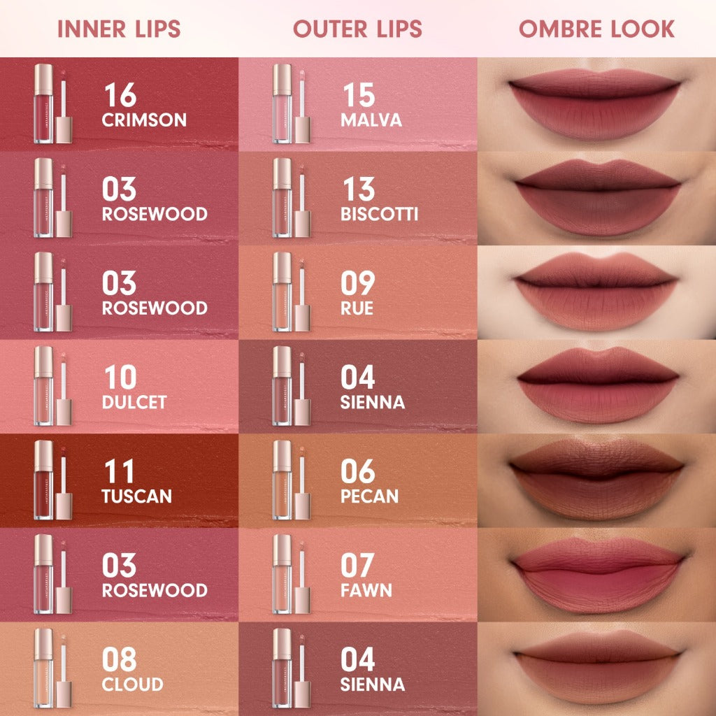 [NEW SHADES] Instaperfect Subtle Ombre Bundle- Suede Lip Matte- Lip Cream