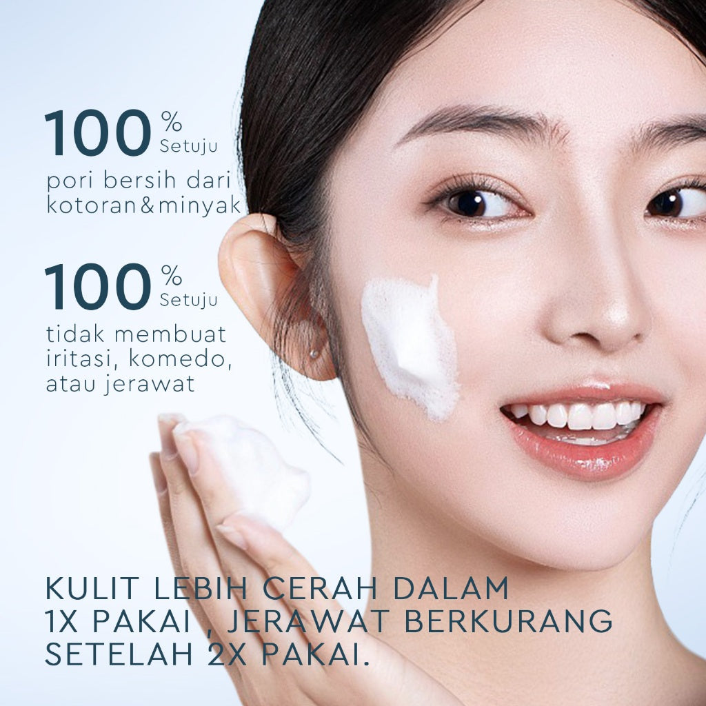 [NEW]Glad2glow Volcanic Ash+BHA Deep Pore Clean Facial Cleanser Mencegah Komedo Face Wash g2g