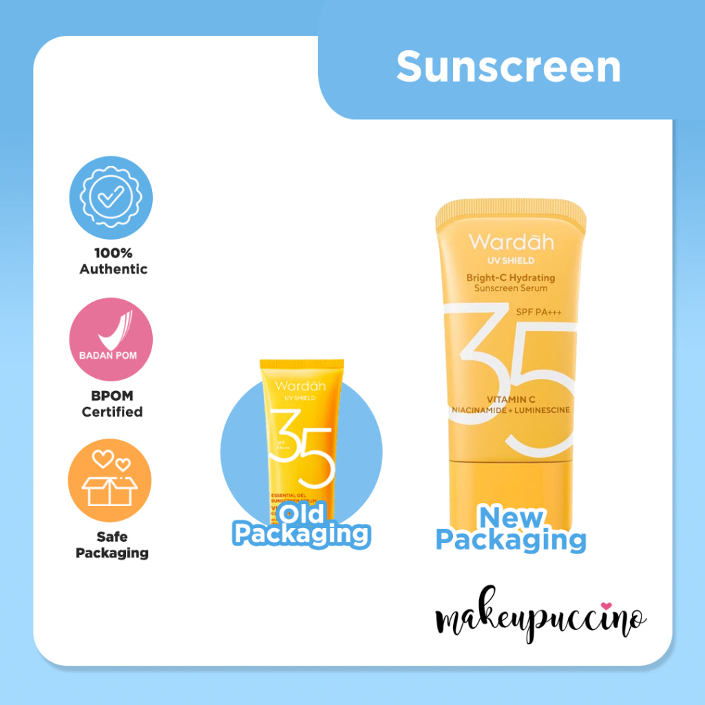 Wardah UV Shield Bright-C Hydrating Sunscreen Serum SPF 35 PA+++ 40ml