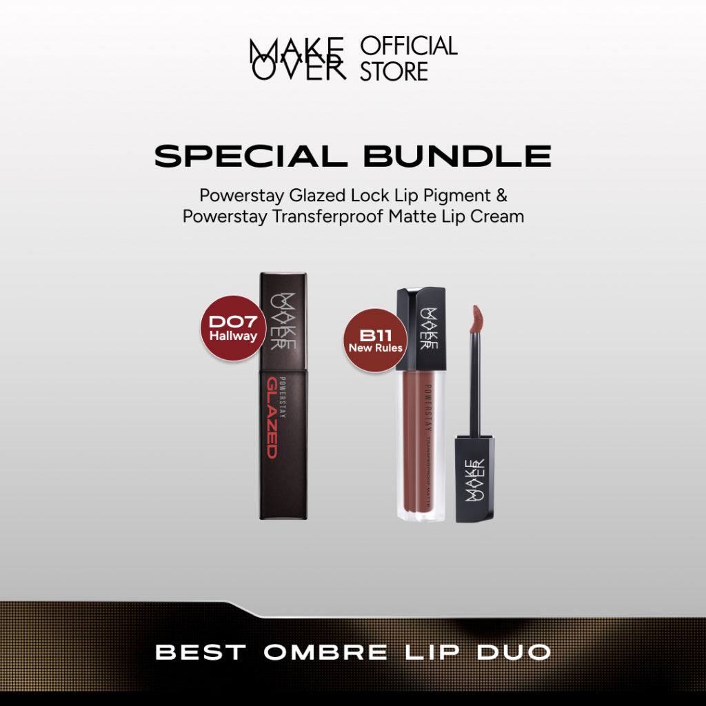 [SPECIAL 11.11] MAKE OVER Glam Lip Statement | Matte Bundle - Transferproof Matte Lip Cream Bundle + Color Stick Matte Crayon - Paket Lipcream Ombre Lips Bibir Tahan Lama Tidak Kering Ringan Halus Lebaran Raya