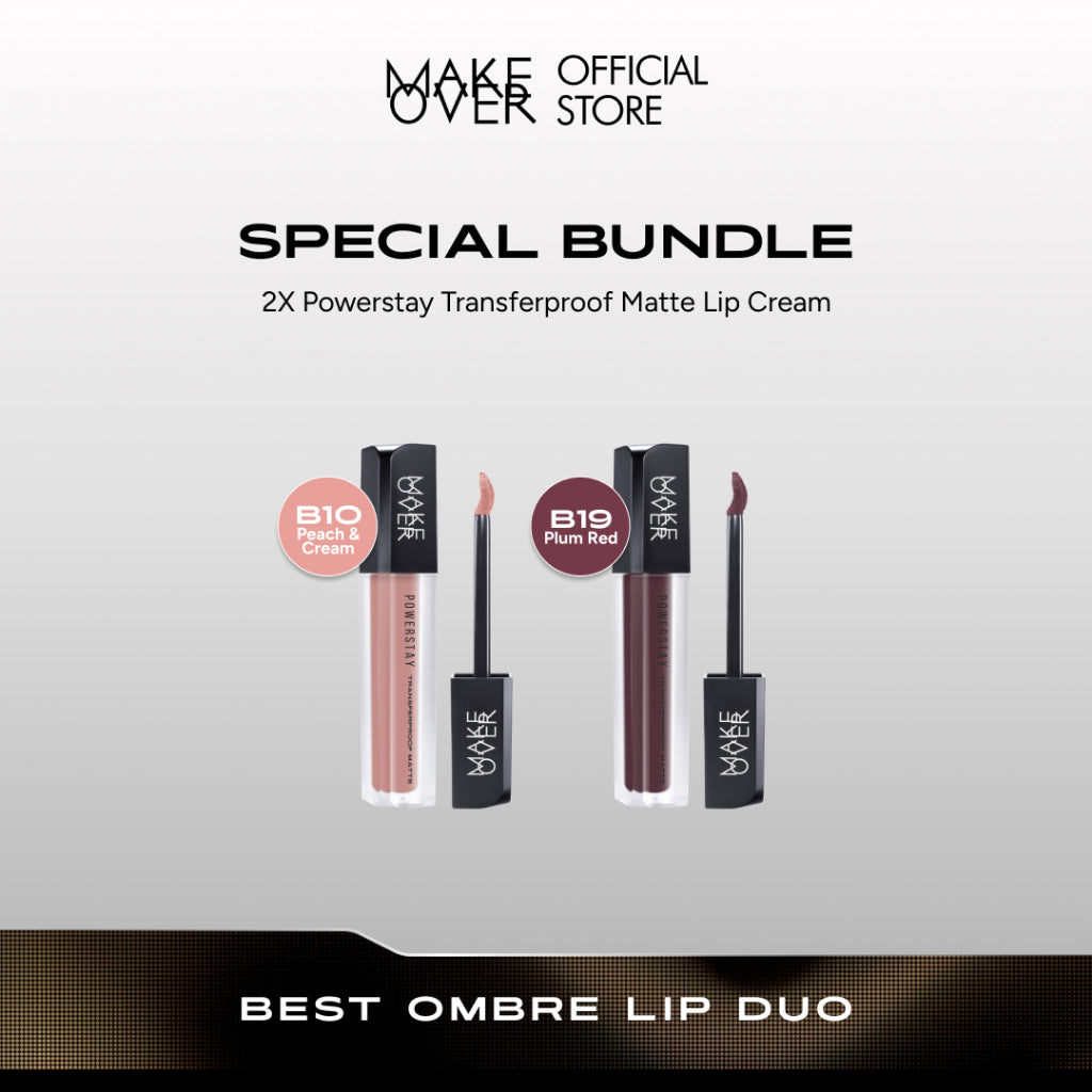 [SPECIAL 11.11] MAKE OVER Glam Lip Statement | Matte Bundle - Transferproof Matte Lip Cream Bundle + Color Stick Matte Crayon - Paket Lipcream Ombre Lips Bibir Tahan Lama Tidak Kering Ringan Halus Lebaran Raya