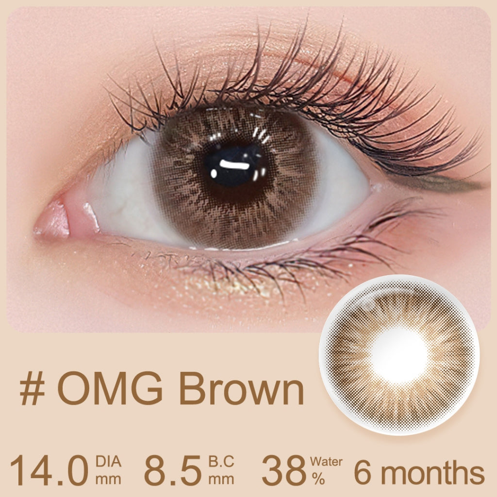 Magister Softlens Minus Brown Series 1pasang lensa kontak warna 14.0~14.5mm dubai Seri Coklat 6Bulan