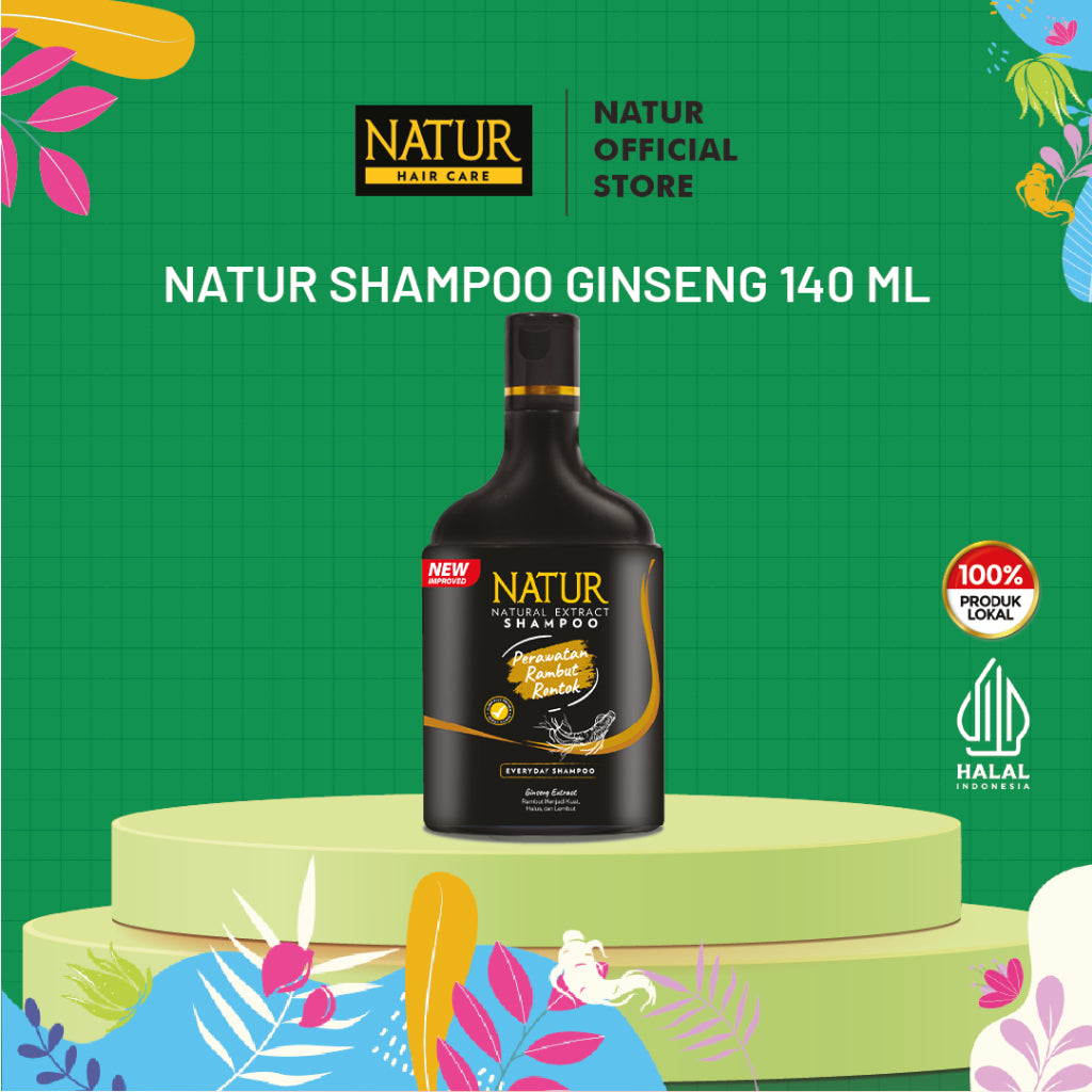 [SPECIAL DISCOUNT] Natur Shampoo Extract Ginseng 140 ml - Mengurangi Rambut Rontok