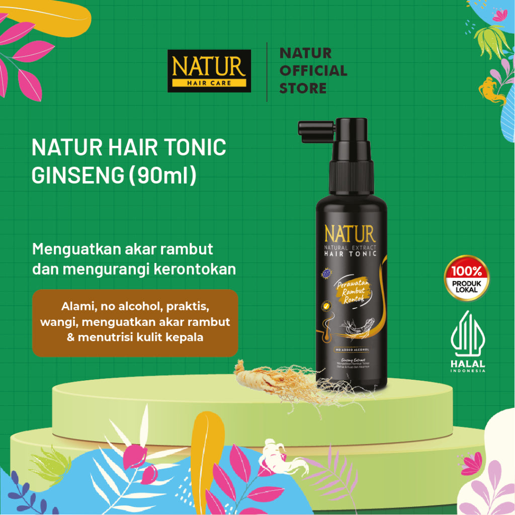 [SPECIAL DISCOUNT] Natur Hair Tonic 90ml Anti Hair Fall Ginseng