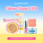 Azarine Glow Guard Kit [5 PCS] BASIC SET MAKEUP LENGKAP SKINCARE DAN MAKEUP! Moisturizer + Invisipore Primer Sunscreen SPF 50 PA++++ + Lipstick + Blush On + Covermatte Cushion Tahan Lama Flawless Matte Finish Lightweight Makeup