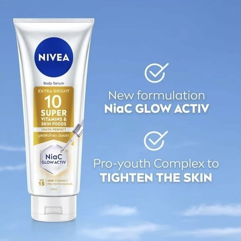 Nivea Extra Bright Serum Tubuh Super Vitamin Youth Perfect 170 ml
