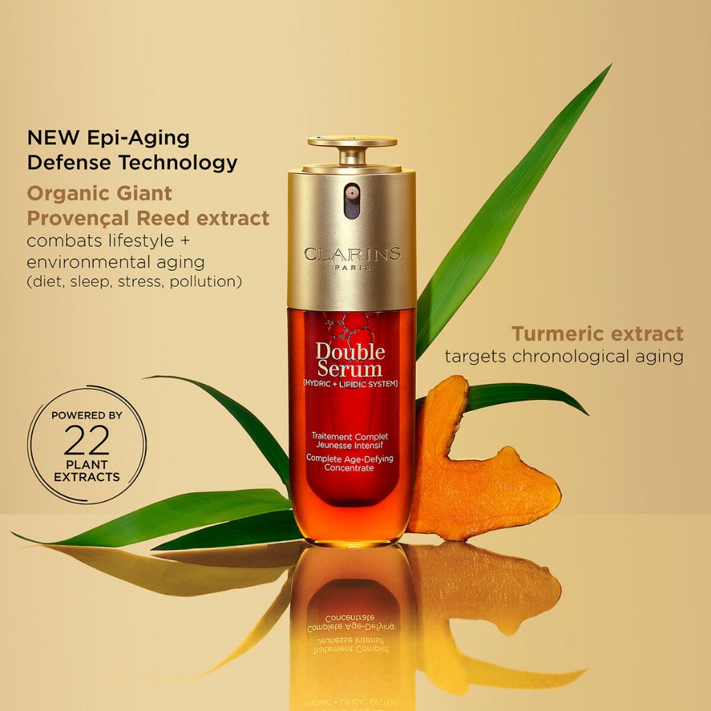 CLARINS New Double Serum - Anti Aging Face Serum/ Anti Kerutan , Wajah Glowing , Kenyal