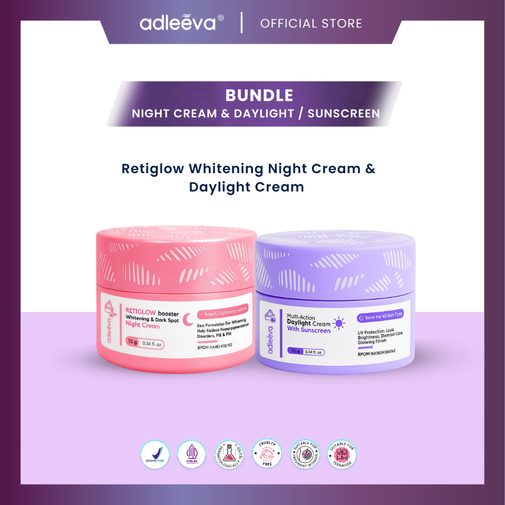 ADLEEVA - (BUNDLE KIT) Night Cream & Daylight Cream / Sunglow Sunscreen