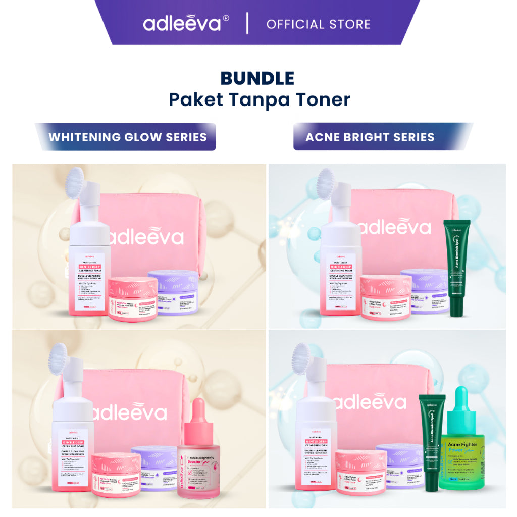 ADLEEVA - (PAKET TANPA TONER) Whitening / Acne Series