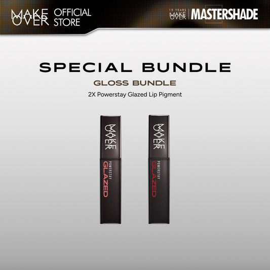 [SPECIAL 11.11] MAKE OVER Gloss Bundle: Duo Glazed Lock Lip Pigment 2 Pcs - The Glazed Bundle NIKI Glazed - Paket Ombre Lips Glossy Best Seller Lip Cream Tahan Lama Lipcream Transferproof