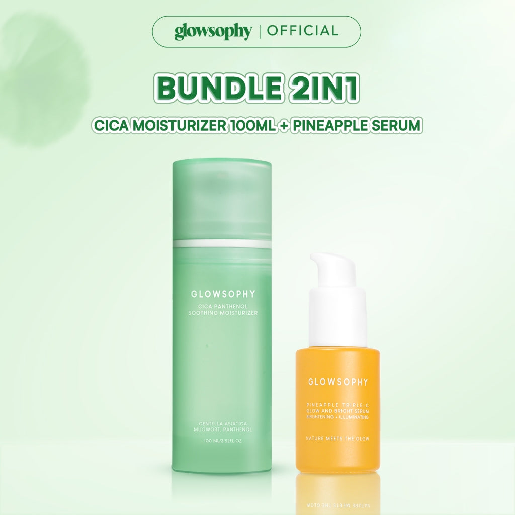 Glowsophy CICA Panthenol Soothing Moisturizer Gel 100ml - Pelembab Wajah Ringan Kulit Berjerawat & Sensitif untuk Membantu Menenangkan dan Meredakan Jerawat Kemerahan dengan sensasi Calming Pengontrol Minyak  Krim Anti Jerawat