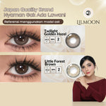 [Fuji Favorite] Lilmoon Softlens Kualitas Jepang softlens minus (0 sd -8.50) Twilight Golden Hazel Little Forest Brown Lensa minus/natural contact softlens/softlens warna/Lensa kontak
