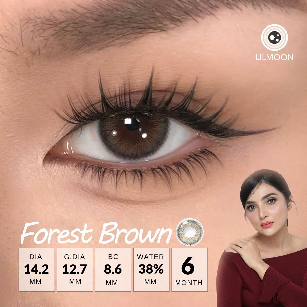 [Fuji Favorite] Lilmoon Softlens Little Forest Brown – Softlens Minus 0 s/d -8.50, Warna Natural Jepang