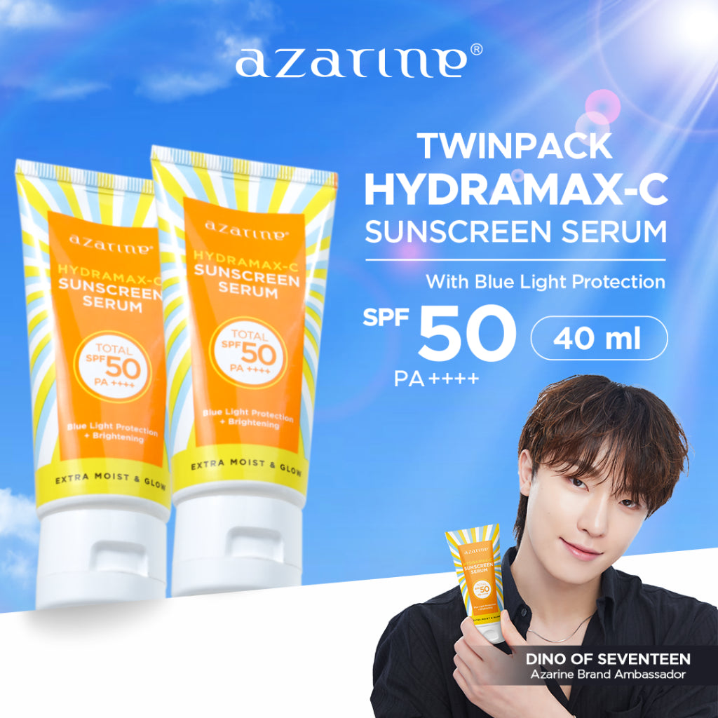 [Twin Pack] Azarine Hydramax-C Sunscreen Serum SPF50 PA++++ [2x40ml] [LOLOS UJI INVIVO INVITRO] sunscreen kulit kering sensitif