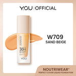 [NEW UPGRADE] YOU NoutriWear+ Perfect Cover Liquid Velvet Liquid Foundation Foundation Dengan Sunscreen High Coverage SPF 35 Velvet Matte Finish