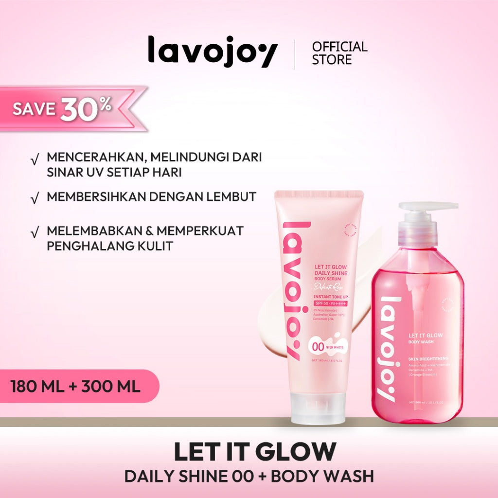Lavojoy Let It Glow Body Wash Skin Brightening Upgraded Version | Sabun Mandi Cair Untuk Mencerahkan Dan Melembabkan Kulit | Fresh Body Shower