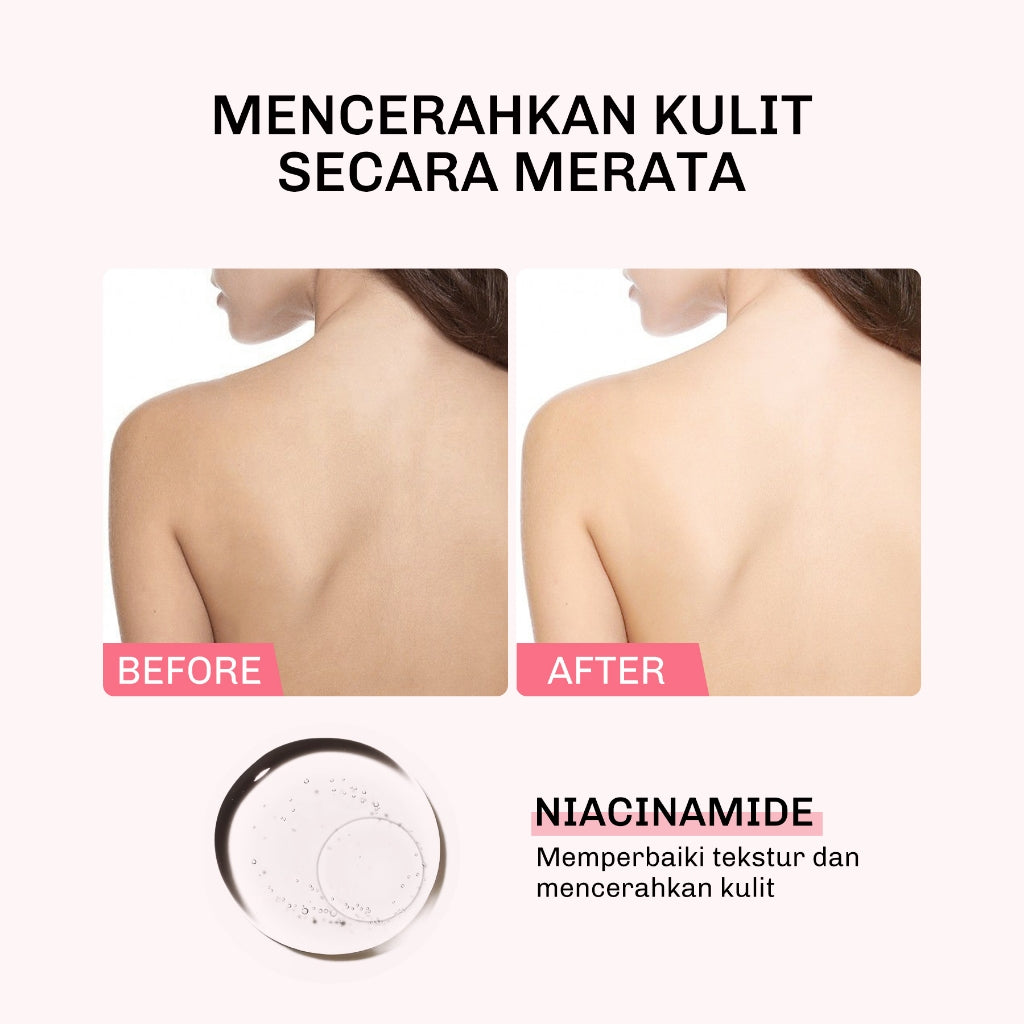 [BUNDLE DAY&NIGHT] Lavojoy Let It Glow Daily Shine Body Serum Instant Tone Up Delicate Rose with SPF 50 PA++++ & Body Serum Skin Brightening | Mencerahkan dan Melembabkan kulit |  Body Serum Siang dan Malam