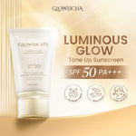 Glowsicha - Luminous Glow Tone Up Sunscreen SPF 50 PA+++ Sunscreen Ringan Dengan Niacinamide Tidak lengket dikulit SS Sunblock Mencerahkan Melindungi UV menjaga kelembapan kulit Hydrating Sunscreen Membantu Mencerahkan Wajah glowing