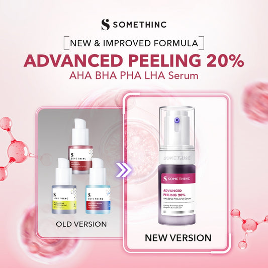 [BARU!] SOMETHINC Advanced Peeling 20% AHA BHA PHA LHA Serum - Mengangkat Sel Kulit Mati & Hiperpigmentasi, Serum Eksfoliasi Wajah, Exfoliating Peeling Mencerahkan Serum untuk Komedo