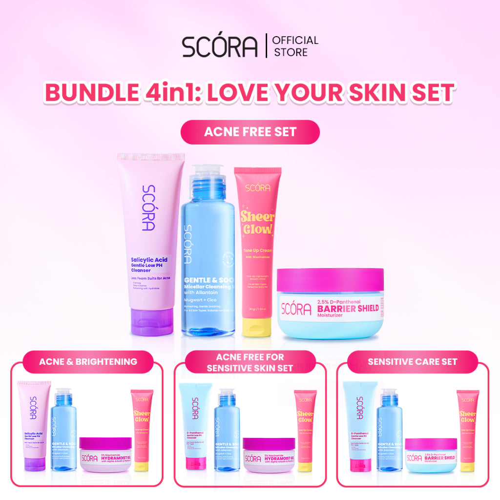 [READY] BUNDLE 4in1: LOVE YOUR SKIN SET with Sheer Tone Up Cream 20 Gr
