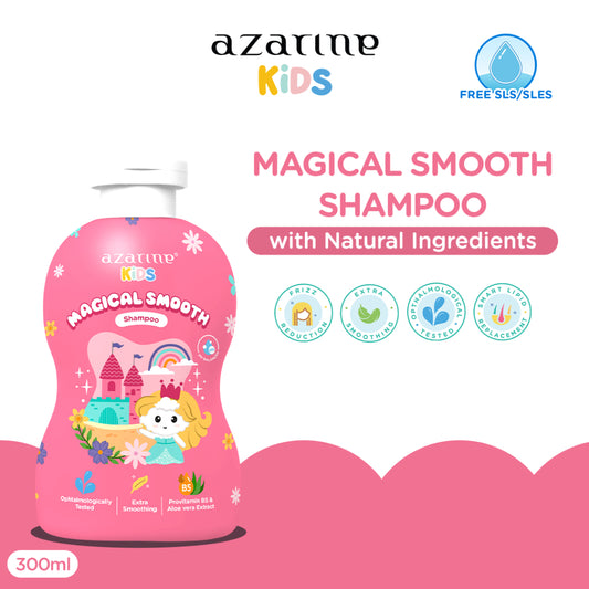 Azarine Kids Magical Smooth Shampoo 300ml Shampoo Bayi Kids SLS FREE with Natural Ingredients untuk kulit sensitif all skin types For Girls