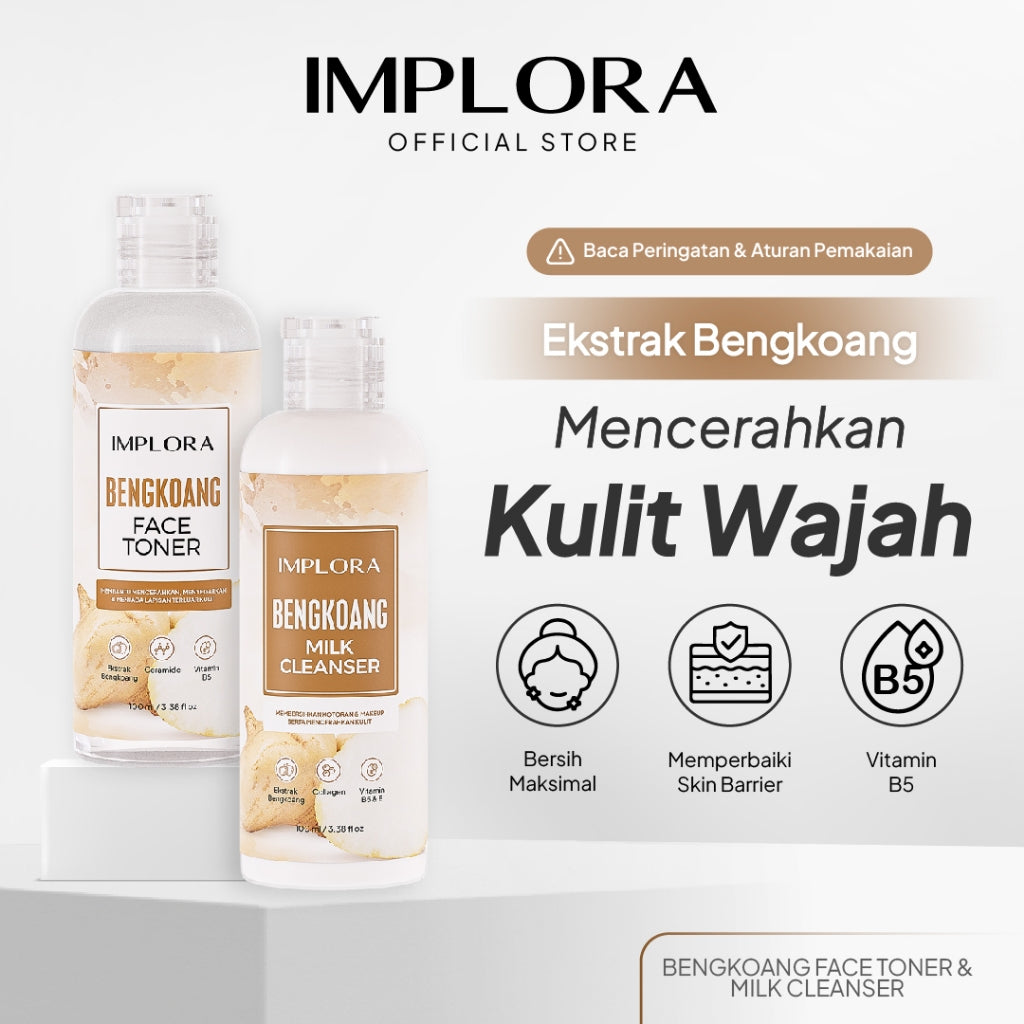 Implora Bengkoang Cleanser Series | Micellar water bengkuang pembersih wajah | Mencerahkan dan Melembapkan Kulit