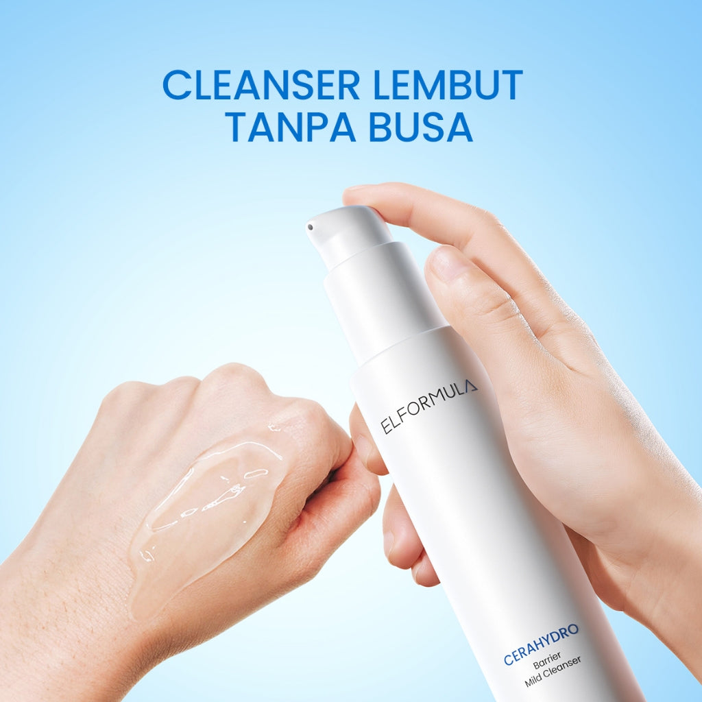 ELFORMULA Cerahydro Mild Cleanser Facial Wash For Sensitive Skin - Sabun Pencuci Muka Non Foam Low pH Pembersih Muka Face Wash untuk Melembabkan Kulit Cocok Untuk Kulit Sensitif