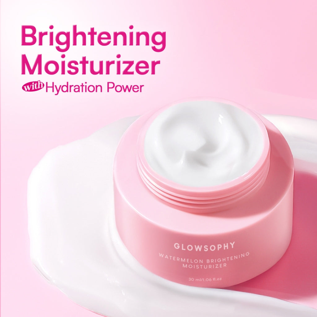 Glowsophy Watermelon Brightening Moisturizer Gel 30ml - Pelembab Wajah Ringan Mencerahkan Kulit dan Meratakan Warna Kulit Kusam