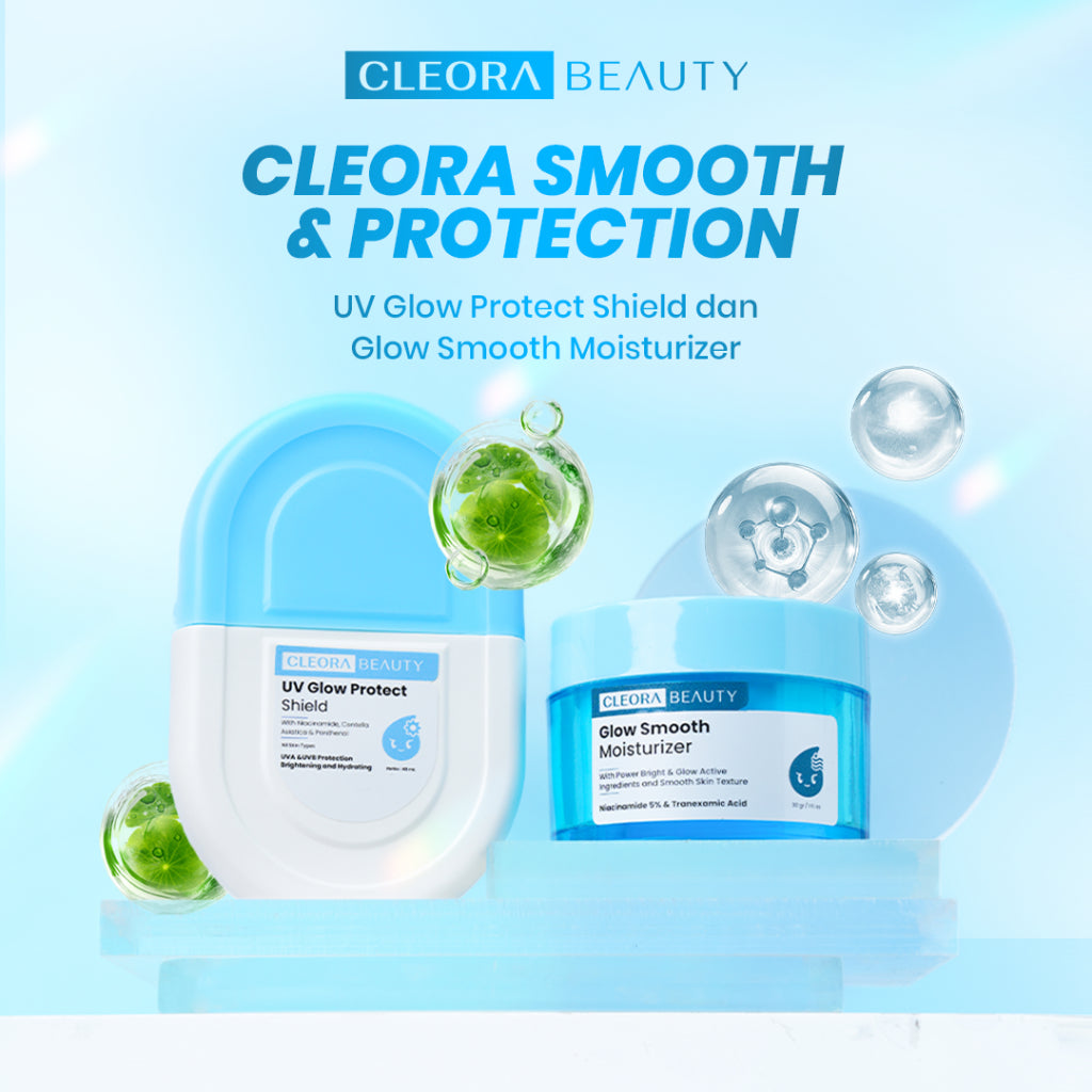 [[  .] ] Cleora Skincare 1 Set Lengkap - Day Cream Pembersih Wajah Membantu Mencerahkan & Melembabkan Kulit Sunscreen Moisturizer Melindungi Dari Sinar UVA UVB Facial Wash Exfoliasi Whitening Acne Eksfoliasi Mosturizer All Skin Pria Wanita