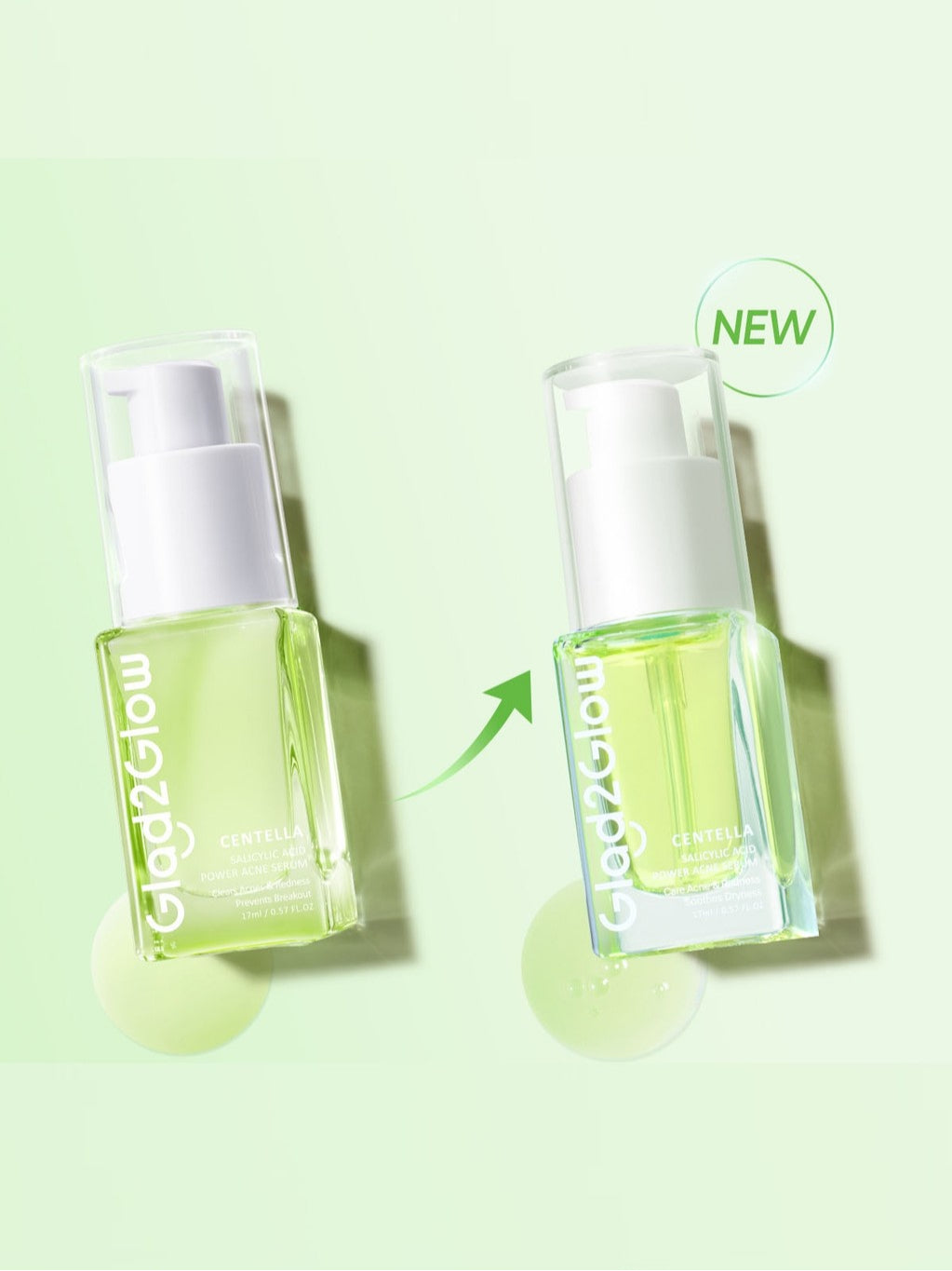 Glad2Glow Centella 2% Salicylic Acid Power Acne Serum skincare serum wajah Eksfoliasi Wajah skincare bpom essence Anti jerawat scincare lembut skincare Menyamarkan bekas jerawat  Menenangkan kulit berjerawat Merawat kulit berjerawat g2glow official store