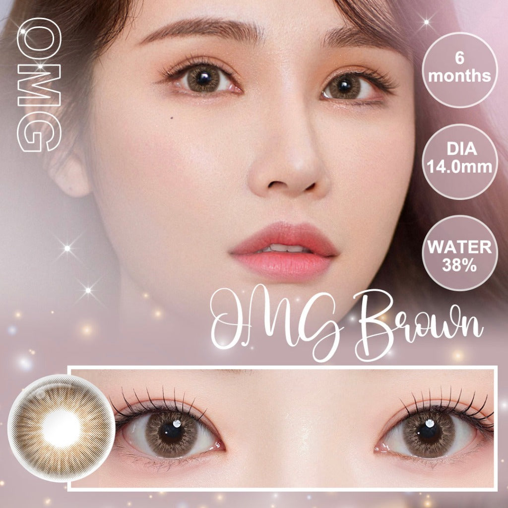 Magister Softlens Minus Brown Series 1pasang lensa kontak warna 14.0~14.5mm dubai Seri Coklat 6Bulan
