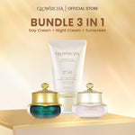 Glowsicha Bundle 2in1 Bright Day Cream Night Cream Jelly Booster - Paket Lengkap Krim Mencerahkan Wajah Siang dan Malam Dengan Niacinamide tone up cerah moisturizer Pelembab Bercahaya brightening wajah cream whitening skincare glowing Membantu moist