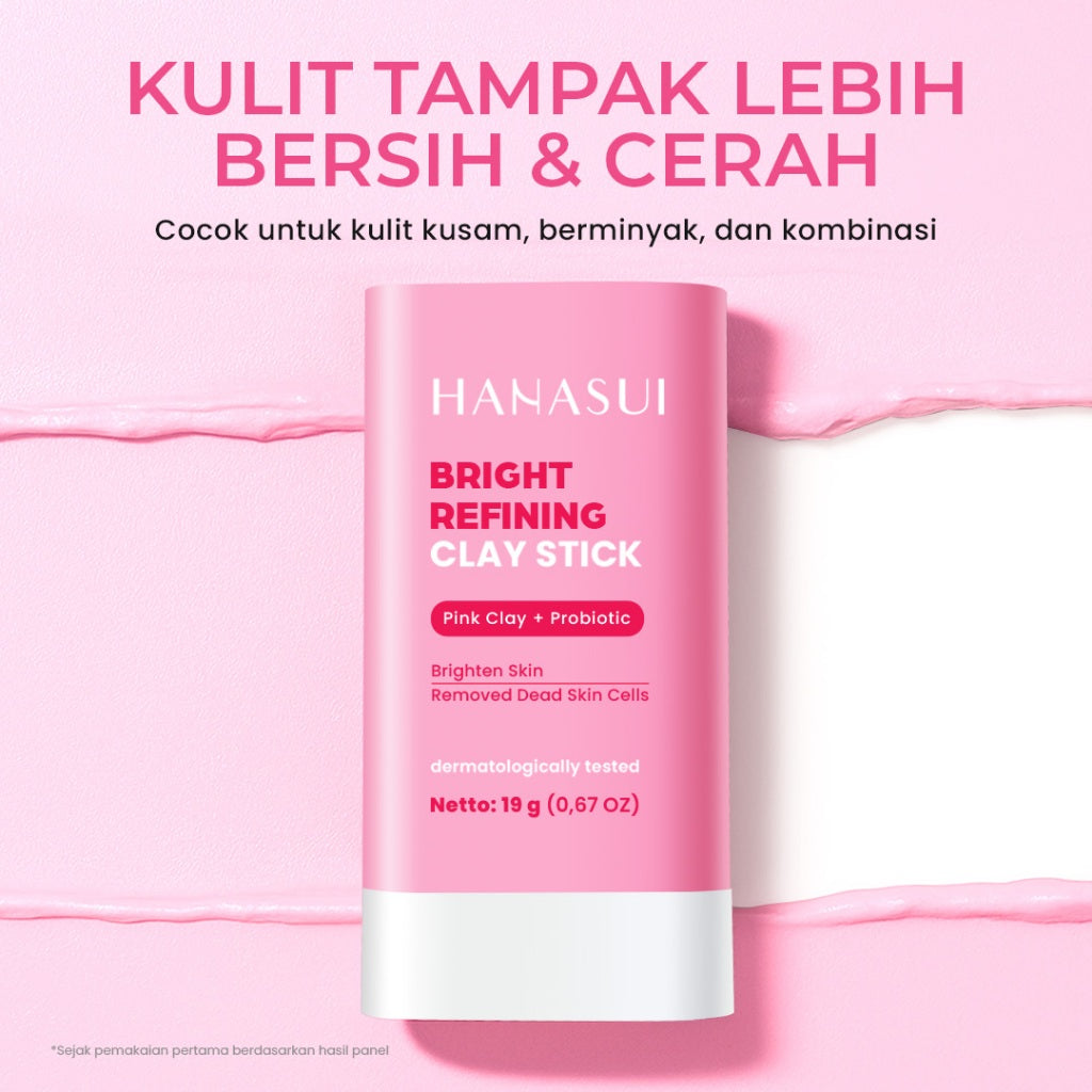 [NEW] HANASUI Clay Stick Mask - Masker Wajah Mencerahkan Mengangkat Komedo Menyamarkan Pori & Menenangkan Jerawat