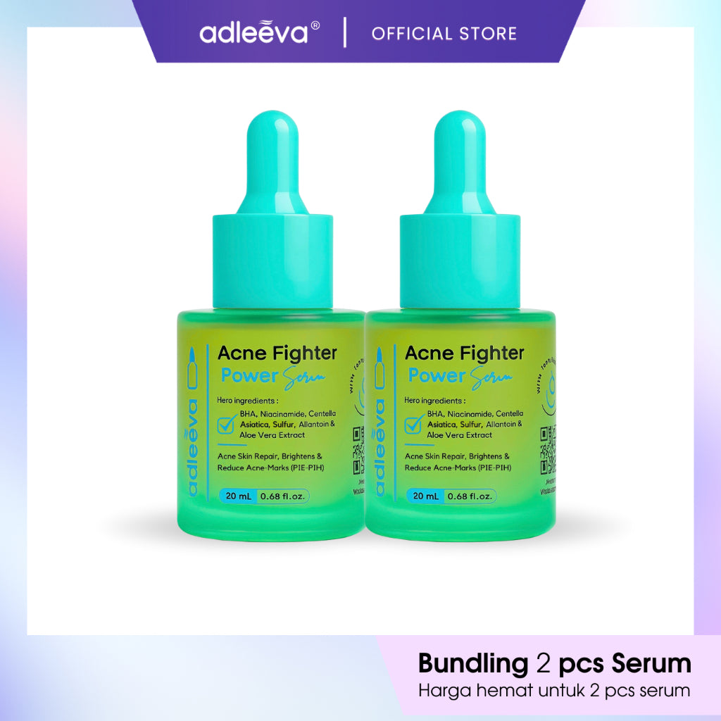 ADLEEVA - [BUNDLE KIT] - 2 PCS SERUM (Flawless Brightening Booster Serum / Acne Fighter Power Serum)