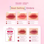 NEW! Wardah Airbrush Lip Tint - Soft-Blur Finish-Longlasting-Lightweight-Hydrates -Tahan Lama 24 Jam - Lip Stain - Lipgloss - Liptint - Lipstik - Lipcream - Lip Matte - Makeup