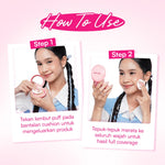 Glowsophy Bundle 2Pcs Cover Glow Serum Cushion Long Lasting All Day - Healthy Glow Finish Cushion Ringan dengan Medium Coverage Menyamarkan Pori-Pori dan Garis Halus Cushion Kulit Asia Foundation Waterproof Make Up Setting Hasil Akhir Glowing