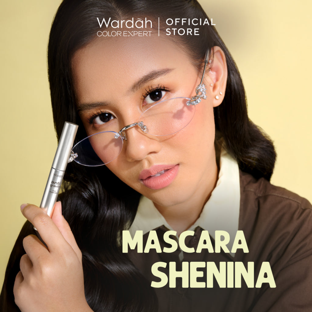 NEW! WARDAH Anti-Gravity Iron Mascara Natural Volumizing - Lengthening Mascara Lentik 24 Jam Tahan Lama, No Clumpy, Smudgeproof, Waterproof - Maskara Jigrak - No Fake Lashes - Bulu Mata Lentik Natural Ringan - Eye Makeup
