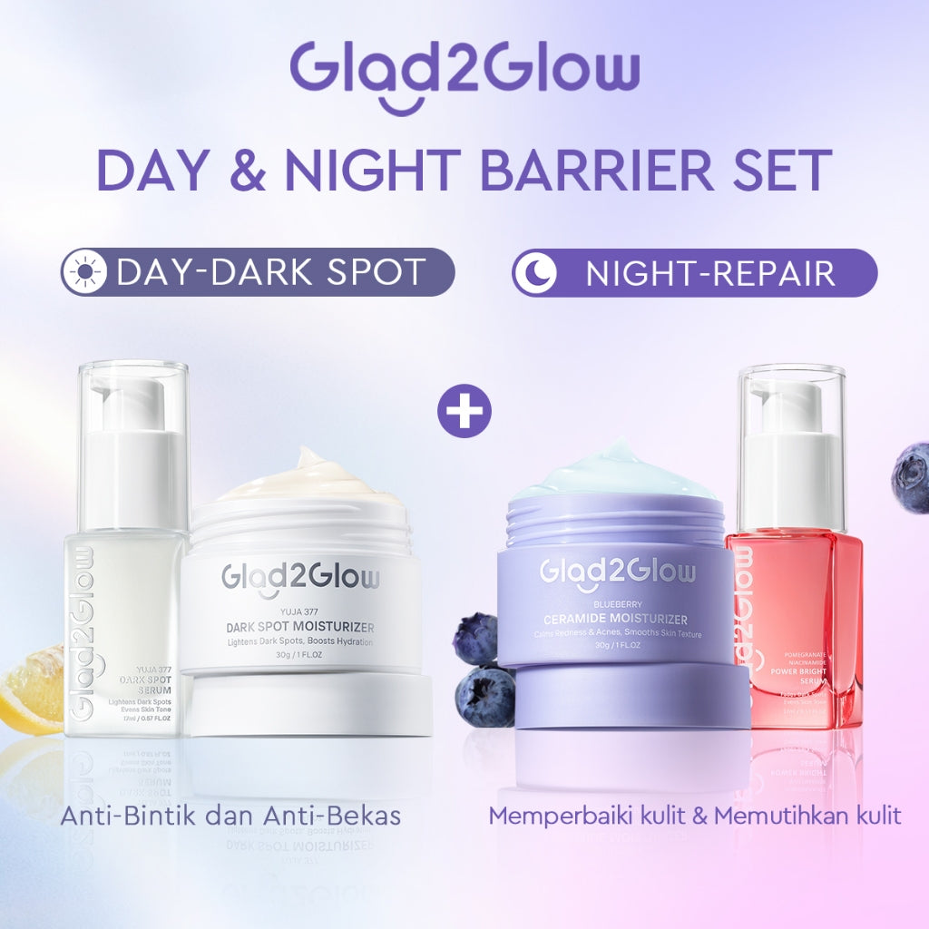 [ORDER NOW, HEMAT 30K]Glad2Glow Symwhite377 Dark Spot Bundle 7PCS-Yuja Skincare Cerah Brightening Moisturizer+Dark Spot Serum+Cleanser+Retinol Moisturizer+ Retinol Serum+Toner+Clay Stick Meringankan flek hitam mencerahkan warna kulit g2glow official store